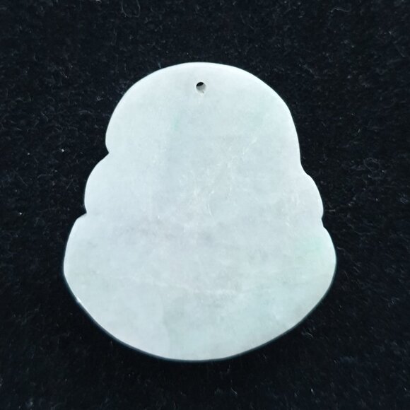 75.5 carats Vintage Hand-Carved Natural White Jade Happy Buddha Pendant - Picture 8 of 11